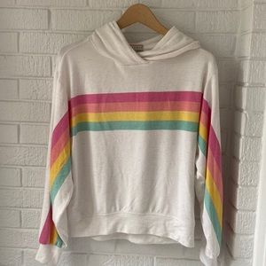 NWOT PJ Salvage Rainbow Hoodie Sweatshirt XS